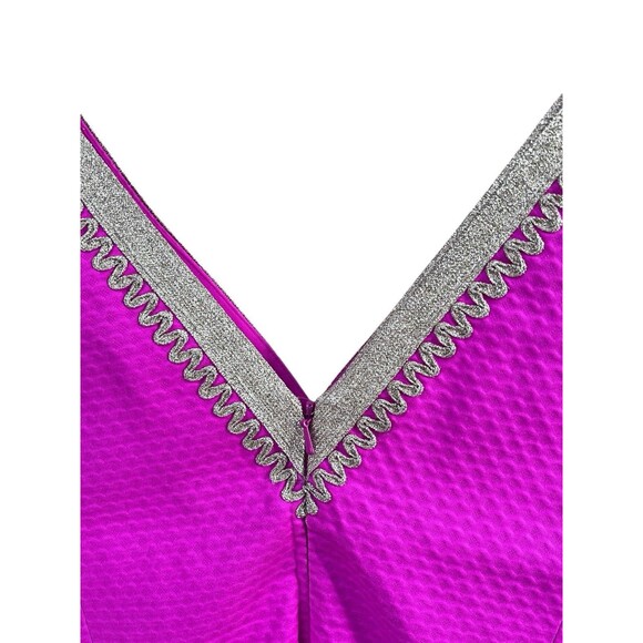 NWT Lilly Pulitzer Junie Shift Dress Berry Sangria Pink with Gold Trim Size 4 - Picture 7 of 8